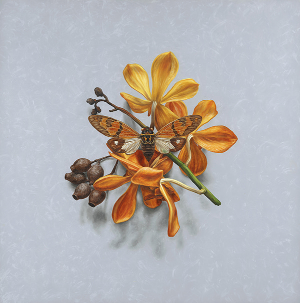 Gold Vanda Wings Akin by Alex Louisa | Lethbridge Gallery